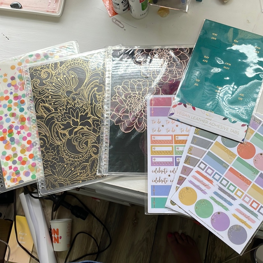 Erin Condren 7x9 journal covers, stickers and monthly tabs
